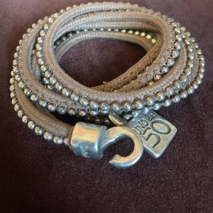 Uno De 50 Wrap Bracelet/Neckless Leather